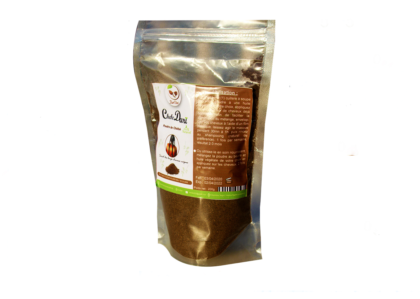 Oppep® - Poudre de chebe pure du Tchad - 50g pour huile de chebe